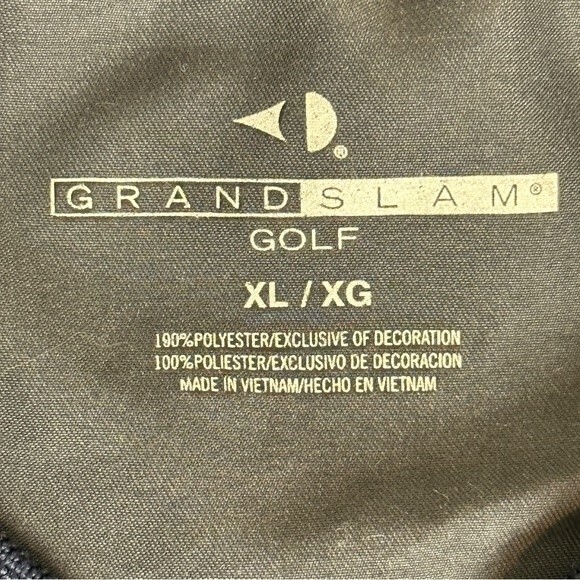 Grand Slam Golf Navy V-Neck Windbreaker Removable Sleeves XL - Picture 3 of 9